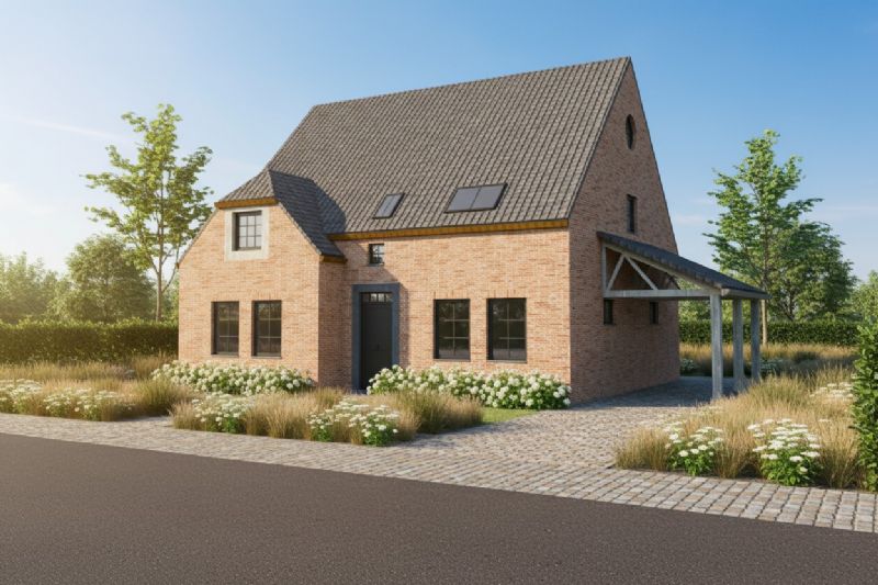 Nieuw te bouwen alleenstaande woning te Moorsele. Nieuw te bouwen alleenstaande woning te Moorsele.